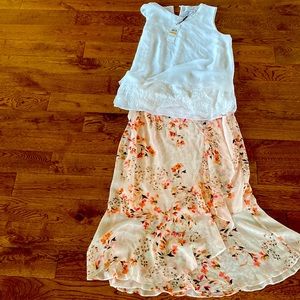 Calvin Klein new set skirt and top S/M